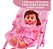 Carrinho De Boneca Guarda Chuva Rosa Com Boneca Infantil Leve Dobrável Para Passeio E Diversão - Imagem 3