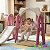 Playground 3 Em 1 Escorregador Balanço Basquete Rosa Infantil Importway Crianças 2 Anos - Imagem 8