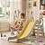 Playground 3 Em 1 Escorregador Balanço Basquete Bege Infantil Importway Crianças 2 Anos Premium - Imagem 10