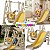 Playground 3 Em 1 Escorregador Balanço Basquete Bege Infantil Importway Crianças 2 Anos Premium - Imagem 9