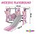 Playground Infantil 3 Em 1 Rosa Com Escorregador Balanço E Cesta De Basquete Importway Premium - Imagem 2