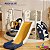 Playground 3 Em 1 Infantil Azul Com Escorregador, Balanço E Cesta De Basquete Importway Diversão Garantida - Imagem 6