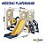 Playground 3 Em 1 Infantil Azul Com Escorregador, Balanço E Cesta De Basquete Importway Diversão Garantida - Imagem 2
