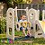 Playground 3 Em 1 Infantil Azul Com Escorregador, Balanço E Cesta De Basquete Importway Diversão Garantida - Imagem 10