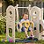 Playground Infantil 4 Em 1 Bege Com Escorregador Balanço Ponte E Basquete Importway - Imagem 10