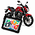 Multimídia para Moto Yamaha Fazer 250 5 Polegadas com Carplay Android Auto Bluetooth Espelhamento S/Fio À prova d’água - Imagem 1