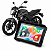Multimídia Moto 5 Pol Dafra Horizon 150 2015 até 2020 Com Apple Carplay e Android Auto Bluetooth Sem Fio À Prova D’Água - Imagem 1
