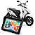 Multimídia Para Motos 5 Polegadas Honda Elite 125 2019 até 2026 Carplay e Android Auto Bluetooth Sem Fio À Prova D’água - Imagem 1