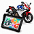 Multimídia Moto 5 Polegadas Mp5 Honda CBR 250R 2012 até 2015 Com Carplay e Android Auto Bluetooth Sem Fio À Prova D’água - Imagem 1