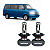 Par Lâmpadas H4 Potência Total 50W Plug&Play Bivolt 10000LM Titanium Ultra LED Eurovan 2.4 1998 até 2000 Shocklight - Imagem 1
