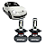 Par Lâmpadas H4 Super Branca 6000K Efeito Xenon Plug&Play Bivolt Titanium Ultra LED Fusca 2.0 TSI 16V 2013 Shocklight - Imagem 1
