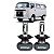 Par Lâmpadas H4 Titanium Ultra LED Kombi Carat Escolar Furgão Lotação Pick-Up Luxo Série Prata 1985 até 2013 Shocklight - Imagem 1