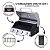 Churrasqueira Gás Embutir Inox 4 Queimadores Com Forno De Pizza Chapa E Defumador Gourmet - Imagem 4