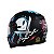 Capacete Moto GTX Mansão Maromba Preto Fosco Rosa e Azul c/Óculos Interno e Viseira Cristal Tamanho 60 Lançamento - Fw3 - Imagem 3