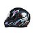 Capacete Moto GTX Mansão Maromba Preto Fosco Rosa e Azul c/Óculos Interno e Viseira Cristal Tamanho 58 Lançamento - Fw3 - Imagem 3