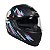 Capacete Moto GTX Mansão Maromba Preto Fosco Rosa e Azul c/Óculos Interno e Viseira Cristal Tamanho 56 Lançamento - Fw3 - Imagem 1