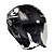 Capacete Moto X Open Up Mansão Maromba Preto Fosco Grafite c/Óculos Interno e Viseira Cristal Tamanho 60 Lançamento Fw3 - Imagem 3