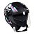 Capacete Moto X Open Up Mansão Maromba Preto Fosco Rosa e Azul c/Óculos Interno e Viseira Cristal Tam 56 Lançamento Fw3 - Imagem 1