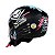 Capacete Moto X Open Up Mansão Maromba Preto Fosco Rosa e Azul c/Óculos Interno e Viseira Cristal Tam 60 Lançamento Fw3 - Imagem 2