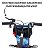 Drift Triciclo Elétrico 250w Dois Lugares Azul Freio Dianteiro Luz Led Velocidade 25kmh Roda 8 Pol - Imagem 4