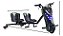 Drift Triciclo Elétrico 250w Dois Lugares Preto Freio Dianteiro Luz Led Velocidade 25kmh Roda 8 Pol - Imagem 2
