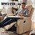 Poltrona Reclinável Massagem Aquecimento Mesa Lateral Porta Copos Pu Home Theater 8 Pontos Vibração - Imagem 9