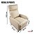 Poltrona Do Papai Reclinável Massagem Aquecimento Bege Pu Home Theater Encosto Reclinável Conforto - Imagem 2