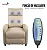 Poltrona Do Papai Reclinável Massagem Aquecimento Bege Pu Home Theater Encosto Reclinável Conforto - Imagem 4
