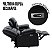 Sofá Poltrona Papai Preta Dupla Reclinável Massagem Aquecimento Bluetooth Usb Led Carregador Indução Home Theater - Imagem 4