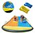 Escorregador Inflável Duplo Água 488x152cm Com 2 Bodyboards Pista Aquática Infantil Jardim Verão Pvc - Imagem 1