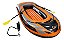 Bote Inflável 235cm 160kg Com Bomba Manual 2 Remos Kit Reparo 4 Câmaras Ideal Para Pesca E Lazer - Imagem 4