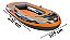 Bote Inflável 235cm 160kg Com Bomba Manual 2 Remos Kit Reparo 4 Câmaras Ideal Para Pesca E Lazer - Imagem 2