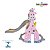 Playground Infantil Girafa 3 Em 1 Com Escorregador Balanço E Cesta Certificado Inmetro Importway Bege - Imagem 5