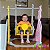 Playground Infantil Girafa 3 Em 1 Com Escorregador Balanço E Cesta Certificado Inmetro Importway Bege - Imagem 6