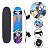 Skate Infantil 24 Polegadas Com Bolsa Para Transporte Shape Madeira Rodas 50mm Importway Azul - Imagem 1
