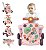 Andador Empurrador Infantil Triciclo Musical 5x1 Rosa Com Som Mesa Interativa Patinete Importway - Imagem 1