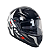 Capacete Para Moto GTX Star Fechado Com Óculos Solar Interno Casco ABS Preto Brilhante Grafite com Prata Tamanho 60 -FW3 - Imagem 4