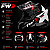 Capacete Para Moto GTX Star Fechado Com Óculos Solar Interno Casco ABS Preto Brilhante Grafite com Prata Tamanho 58 -FW3 - Imagem 6