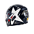 Capacete Para Moto GTX Star Fechado Com Óculos Solar Interno Casco ABS Preto Brilhante Grafite com Prata Tamanho 58 -FW3 - Imagem 3
