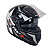 Capacete Para Moto GTX Star Fechado Com Óculos Solar Interno Casco ABS Preto Brilhante Grafite com Prata Tamanho 56 -FW3 - Imagem 2