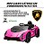 Mini Carro Elétrico Lamborghini Autentica 12v Rosa Licenciado Com Controle Remoto Bluetooth Rádio Fm E App - Imagem 7