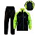 Conjunto Capa de Chuva para Motociclista Nylon Traveller Com Bolso Forrado Preto com Amarelo Neon Tamanho G - Pioneira - Imagem 1