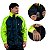 Conjunto Capa de Chuva para Motociclista Nylon Traveller Com Bolso Forrado Preto com Amarelo Neon Tamanho M - Pioneira - Imagem 2