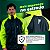 Conjunto Capa de Chuva para Motociclista Nylon Traveller Com Bolso Forrado Preto com Amarelo Neon Tamanho P - Pioneira - Imagem 6