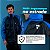 Conjunto Capa de Chuva para Motociclista Nylon Traveller Com Bolso Forrado Preto com Azul Royal Tamanho M - Pioneira - Imagem 4