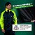 Conjunto Capa de Chuva Motociclista Nylon Traveller Com Bolso Forrado Preto c/Amarelo Neon Tamanho P M G GG XG Pioneira - Imagem 7