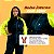 Conjunto Capa de Chuva Feminina Motociclista Nylon Traveller Bolso Forrado Preto c/Amarelo Neon Tam P M G GG XG Pioneira - Imagem 4