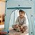 Barraca Infantil Castelo Princesa Azul Dobrável 1,35m Para Crianças Quarto Sala Brinquedoteca Importway - Imagem 8