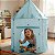 Barraca Infantil Castelo Princesa Azul Dobrável 1,35m Para Crianças Quarto Sala Brinquedoteca Importway - Imagem 10