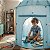 Barraca Infantil Castelo Princesa Azul Dobrável 1,35m Para Crianças Quarto Sala Brinquedoteca Importway - Imagem 5